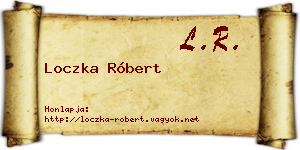 Loczka Róbert névjegykártya