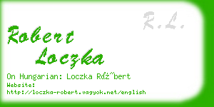 robert loczka business card